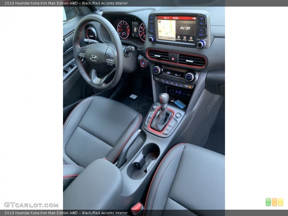 Black/Red Accents Interior Dashboard for the 2019 Hyundai Kona Iron Man Edition AWD #133243065