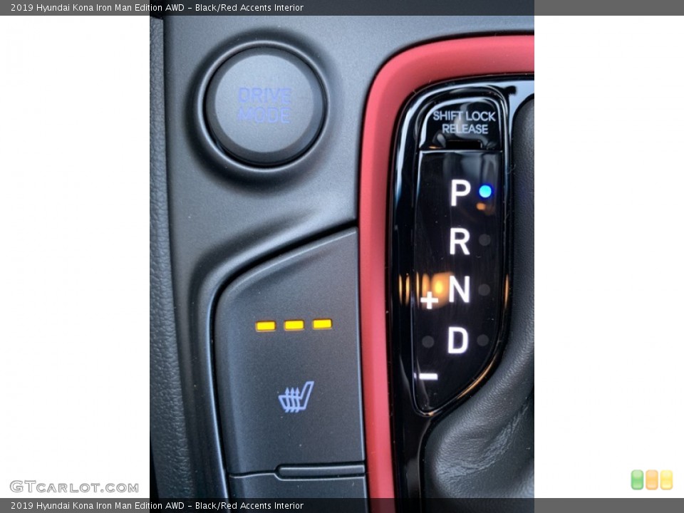 Black/Red Accents Interior Transmission for the 2019 Hyundai Kona Iron Man Edition AWD #133243275