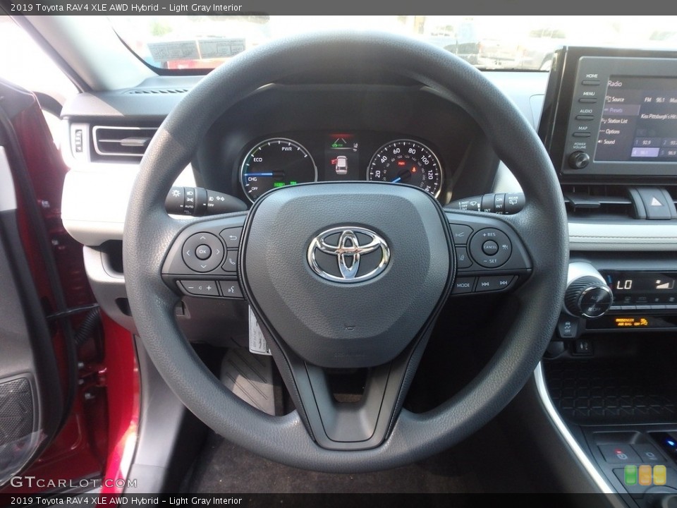Light Gray Interior Steering Wheel for the 2019 Toyota RAV4 XLE AWD Hybrid #133257833