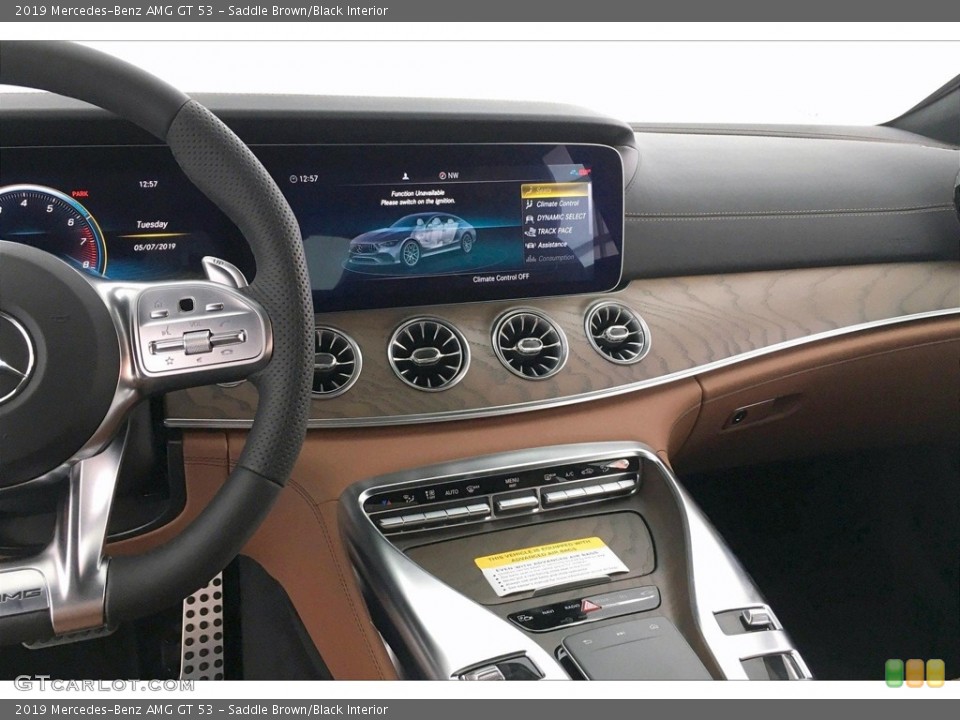 Saddle Brown/Black Interior Dashboard for the 2019 Mercedes-Benz AMG GT 53 #133257860