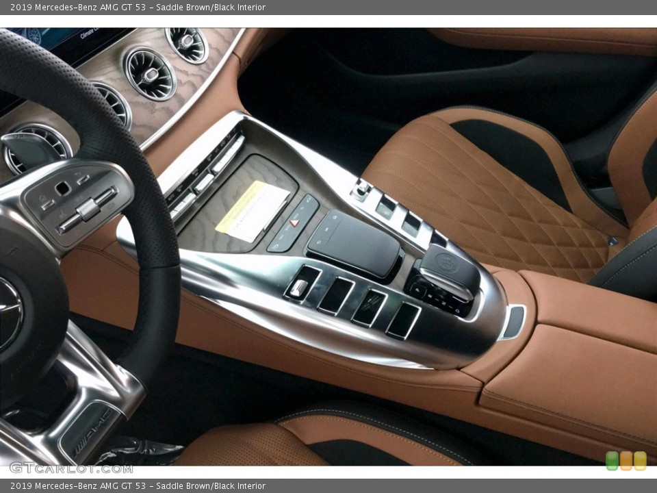 Saddle Brown/Black Interior Controls for the 2019 Mercedes-Benz AMG GT 53 #133257887