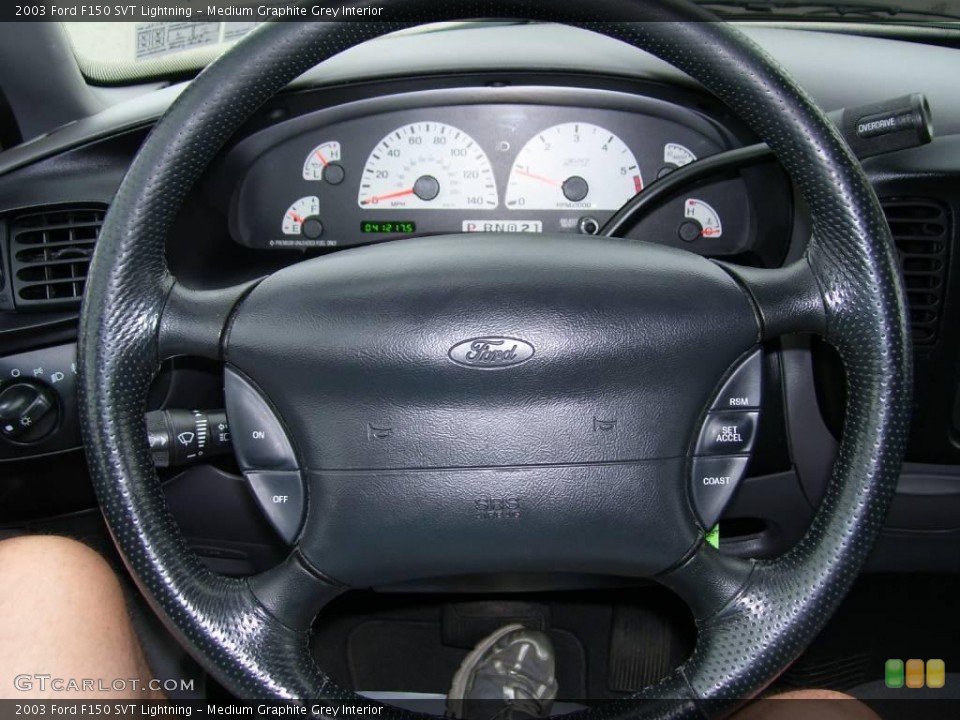 Medium Graphite Grey Interior Steering Wheel for the 2003 Ford F150 SVT Lightning #13326813