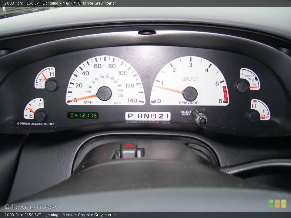 Medium Graphite Grey Interior Gauges for the 2003 Ford F150 SVT Lightning #13326828