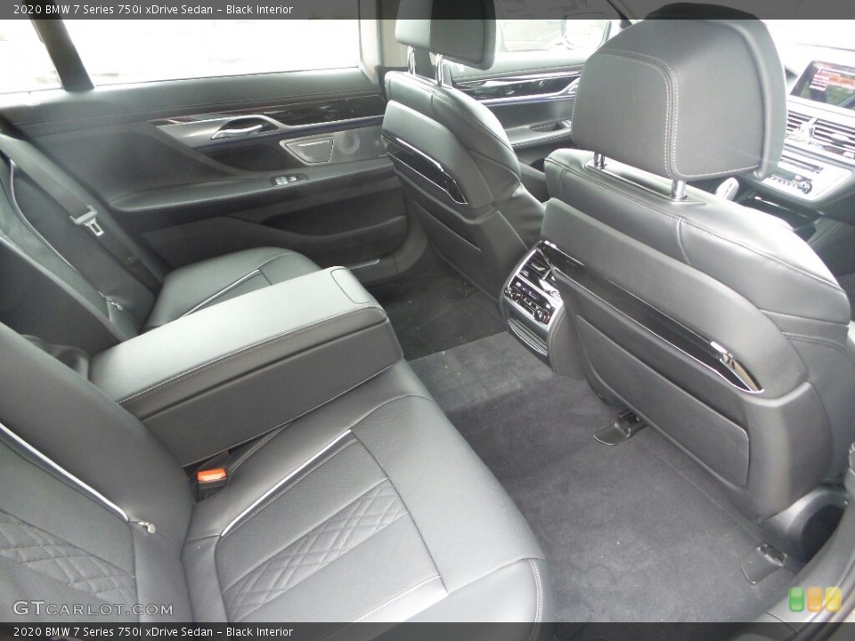 Black Interior Rear Seat for the 2020 BMW 7 Series 750i xDrive Sedan #133274671