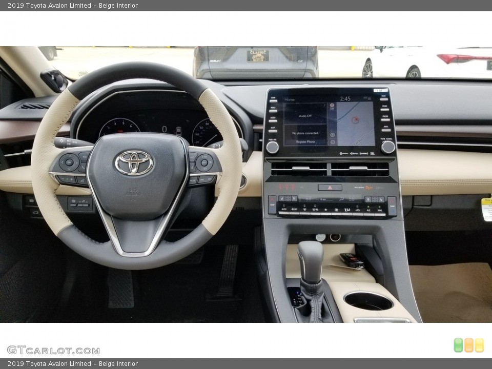 Beige Interior Dashboard for the 2019 Toyota Avalon Limited #133277158