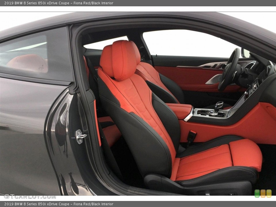 Fiona Red/Black Interior Front Seat for the 2019 BMW 8 Series 850i xDrive Coupe #133281148