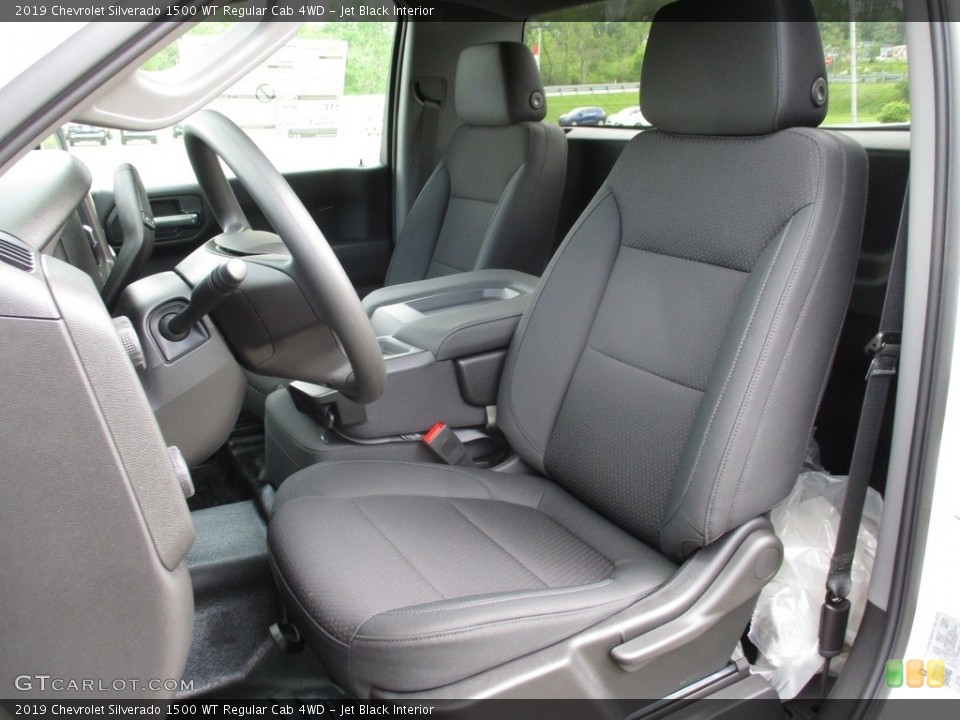Jet Black Interior Front Seat for the 2019 Chevrolet Silverado 1500 WT Regular Cab 4WD #133290928