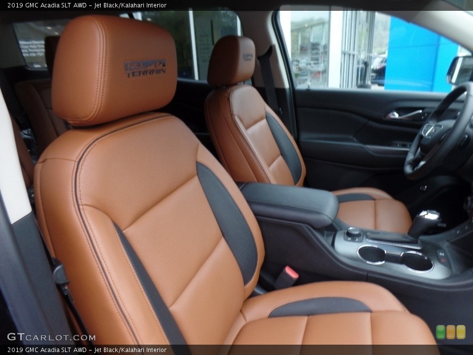Jet Black/Kalahari Interior Front Seat for the 2019 GMC Acadia SLT AWD #133296048