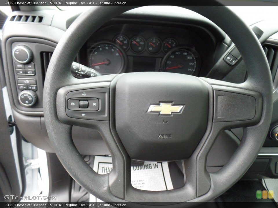 Jet Black Interior Steering Wheel for the 2019 Chevrolet Silverado 1500 WT Regular Cab 4WD #133301790