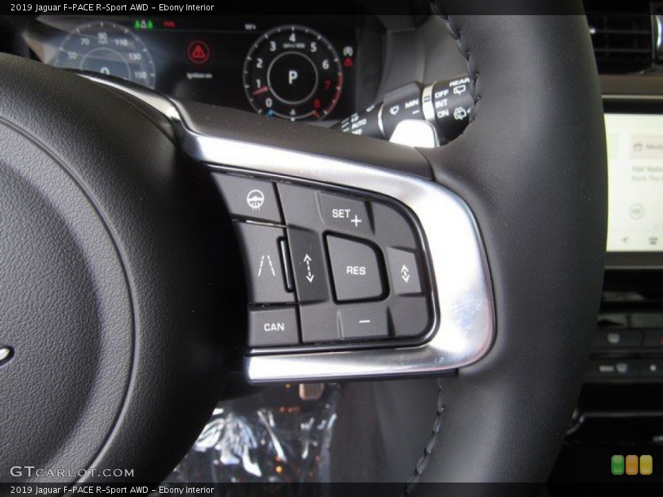 Ebony Interior Steering Wheel for the 2019 Jaguar F-PACE R-Sport AWD #133302498