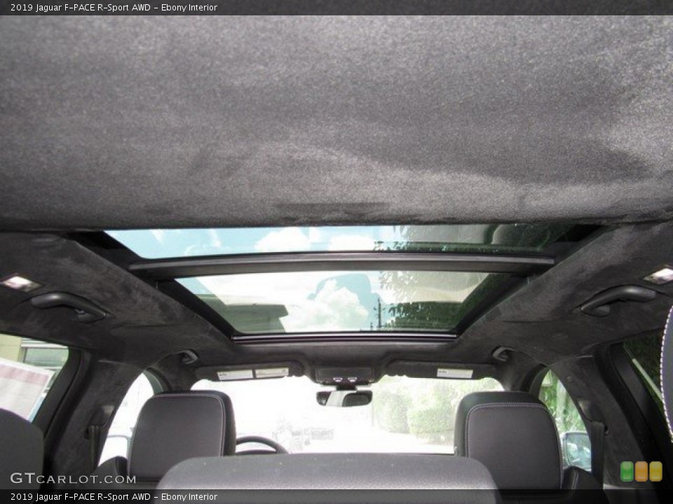 Ebony Interior Sunroof for the 2019 Jaguar F-PACE R-Sport AWD #133302984