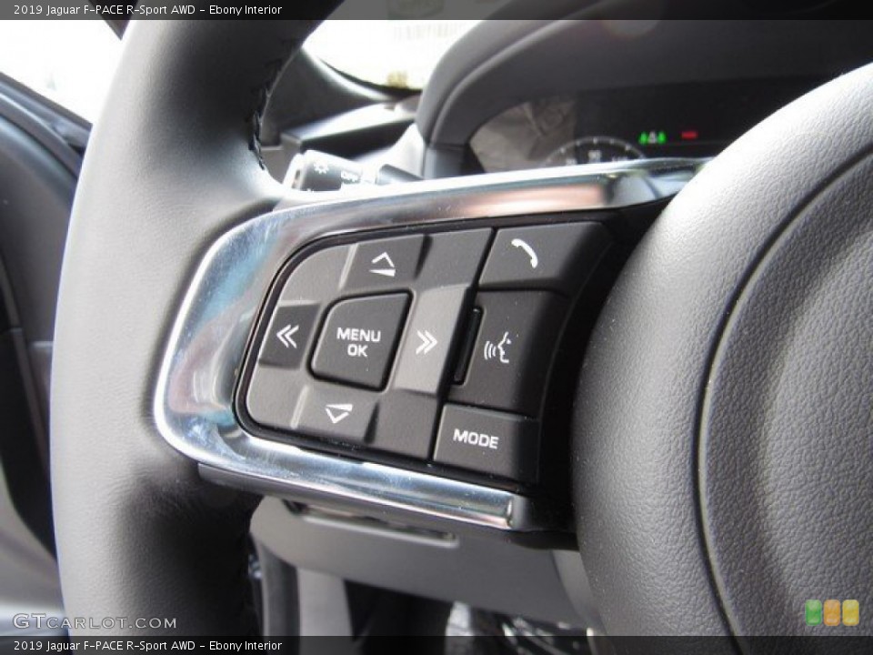 Ebony Interior Steering Wheel for the 2019 Jaguar F-PACE R-Sport AWD #133303164