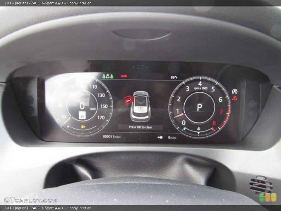 Ebony Interior Gauges for the 2019 Jaguar F-PACE R-Sport AWD #133303197