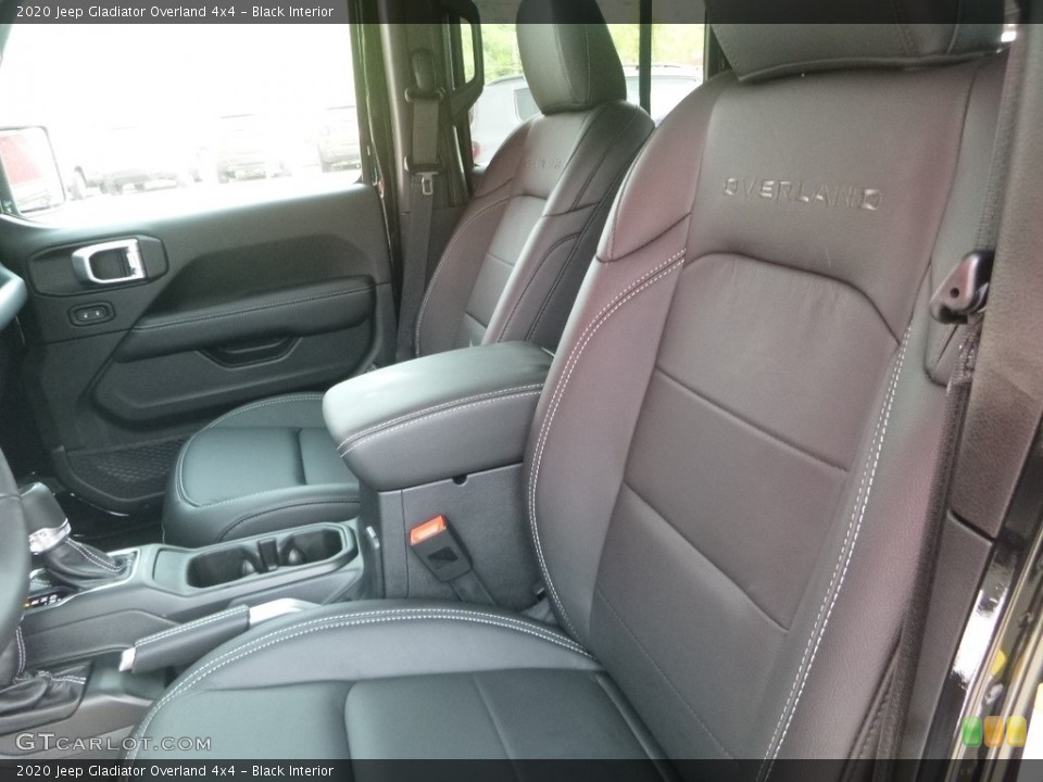 Black Interior Front Seat for the 2020 Jeep Gladiator Overland 4x4 #133303542