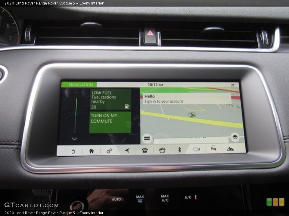 Ebony Interior Navigation for the 2020 Land Rover Range Rover Evoque S #133305021