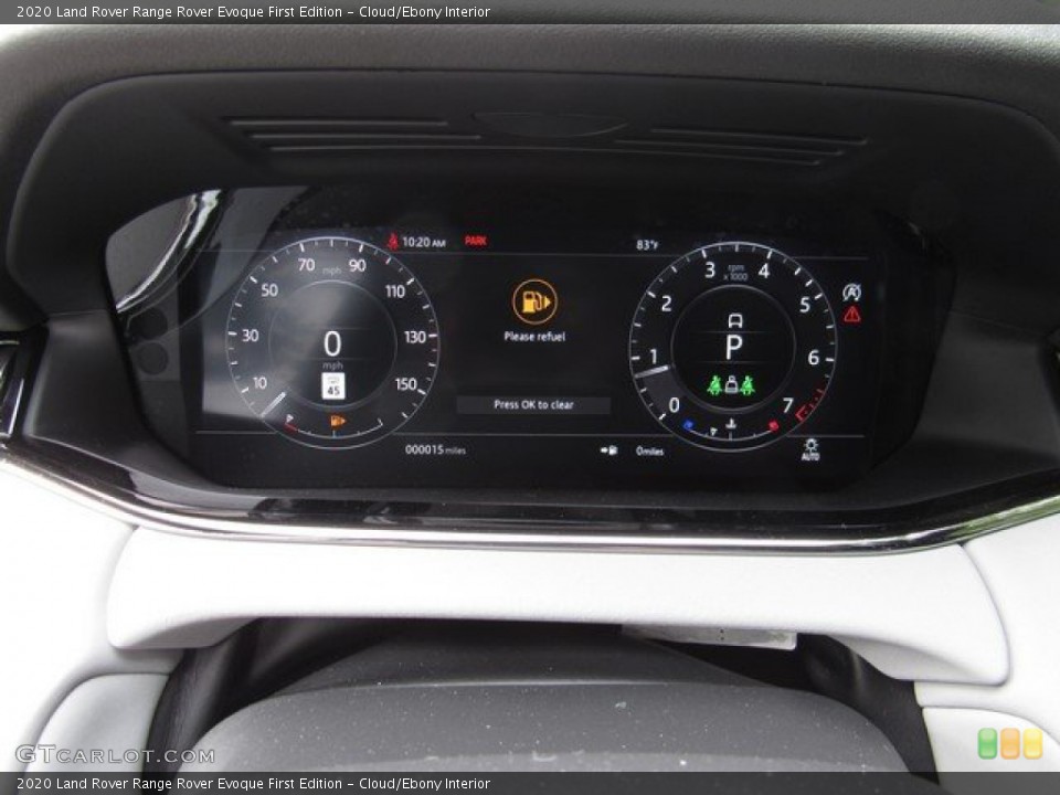 Cloud/Ebony Interior Gauges for the 2020 Land Rover Range Rover Evoque First Edition #133305510