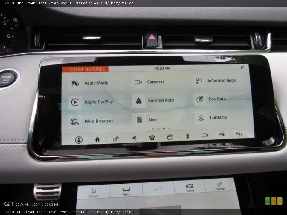 Cloud/Ebony Interior Controls for the 2020 Land Rover Range Rover Evoque First Edition #133305540