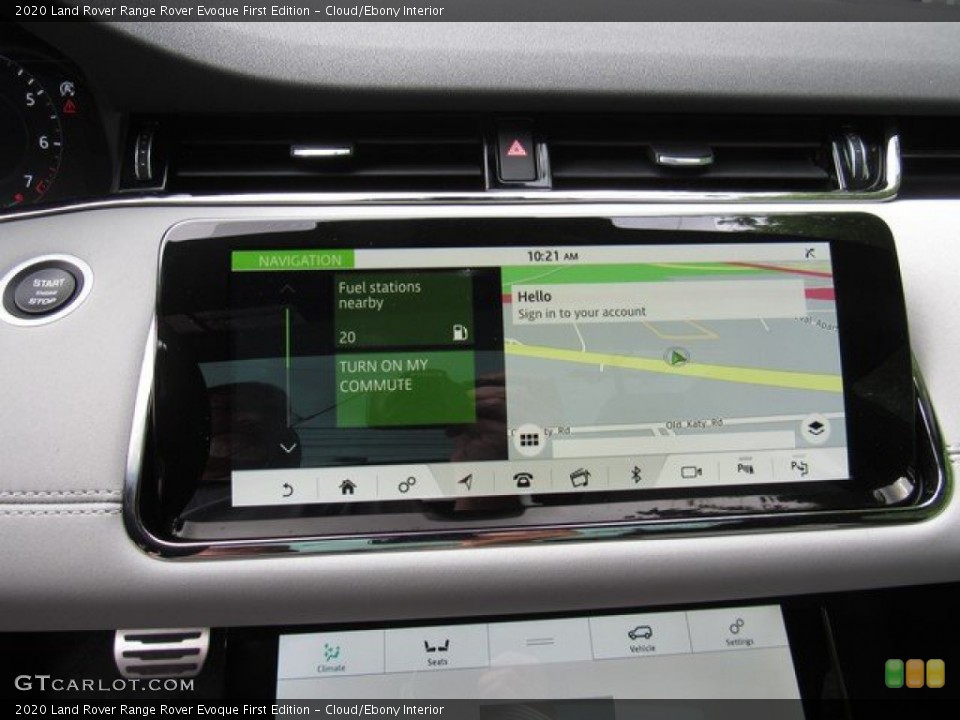 Cloud/Ebony Interior Navigation for the 2020 Land Rover Range Rover Evoque First Edition #133305564