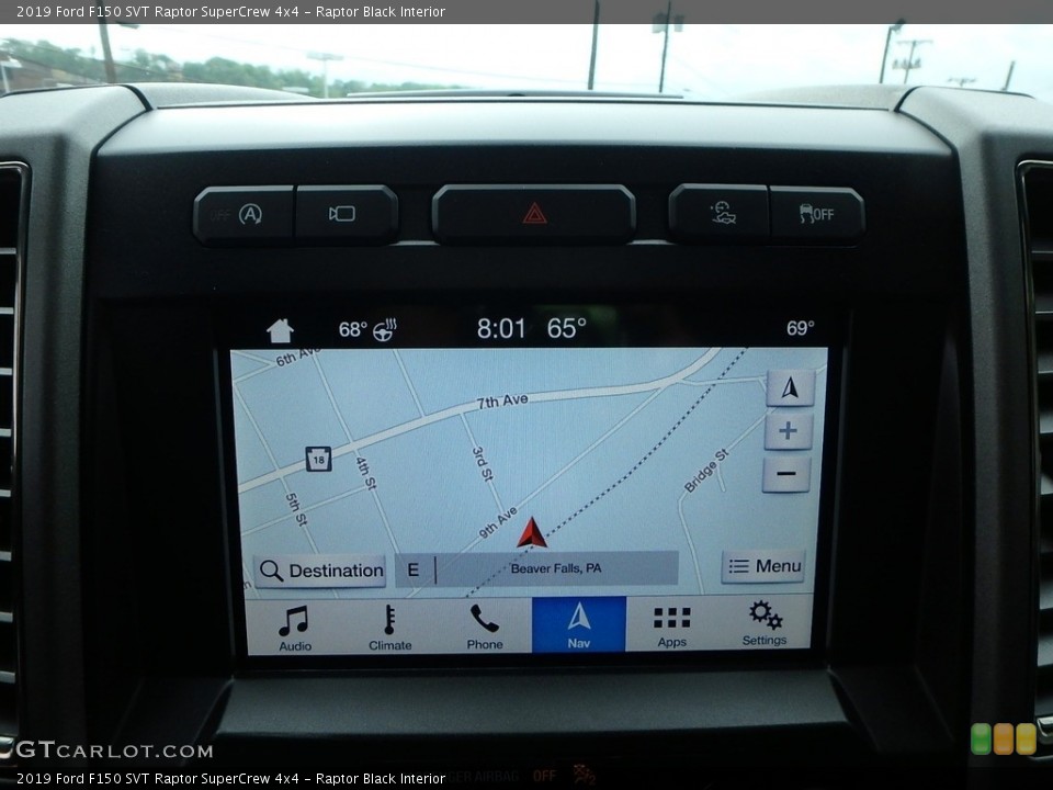 Raptor Black Interior Navigation for the 2019 Ford F150 SVT Raptor SuperCrew 4x4 #133314015