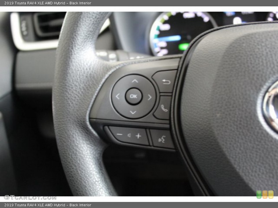 Black Interior Steering Wheel for the 2019 Toyota RAV4 XLE AWD Hybrid #133317951