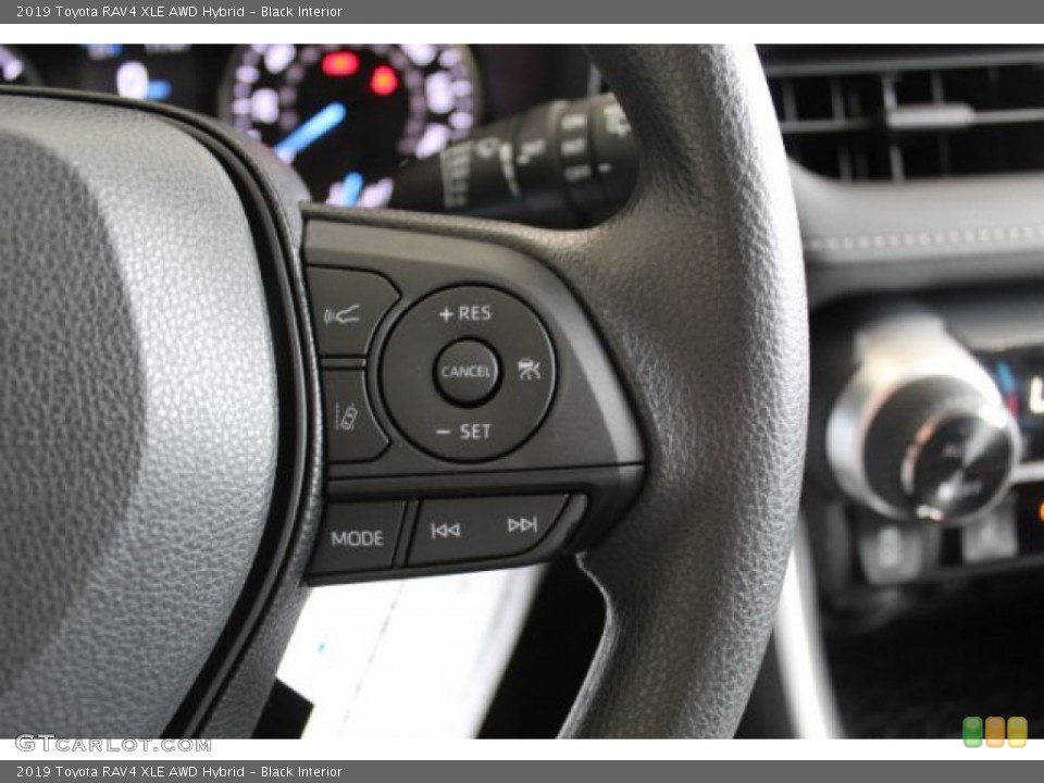 Black Interior Steering Wheel for the 2019 Toyota RAV4 XLE AWD Hybrid #133317966