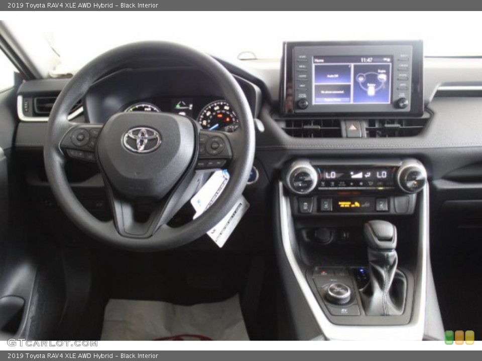 Black Interior Dashboard for the 2019 Toyota RAV4 XLE AWD Hybrid #133318044