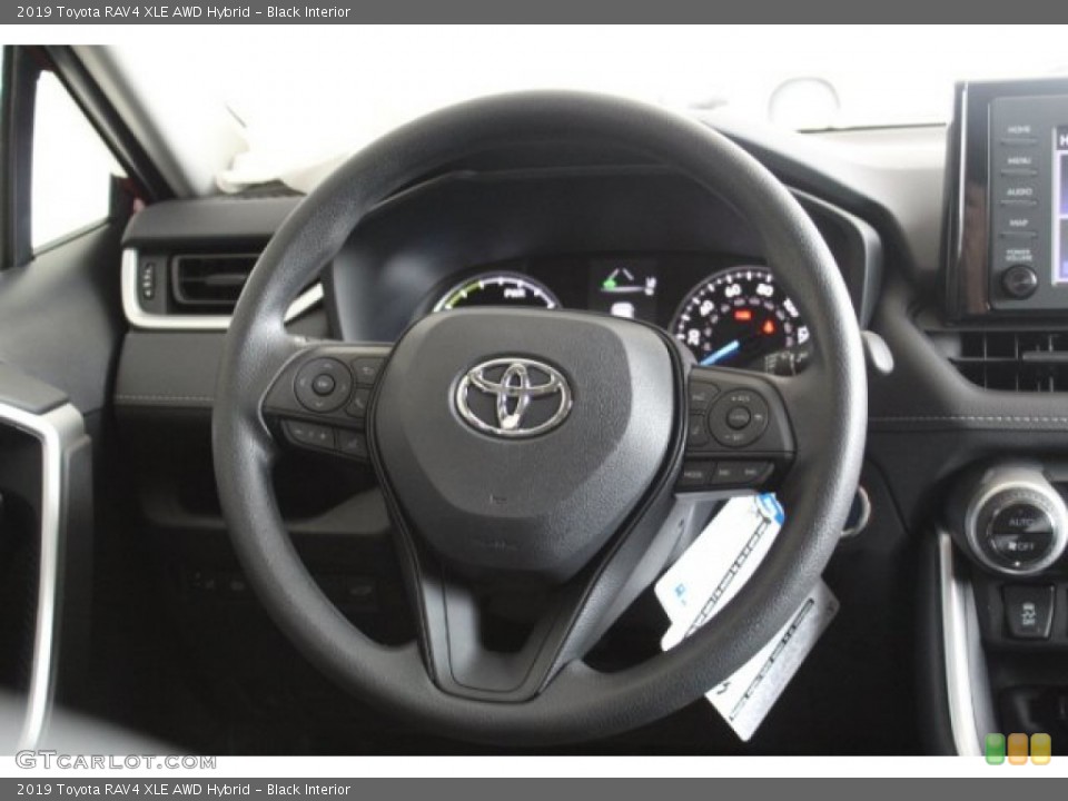 Black Interior Steering Wheel for the 2019 Toyota RAV4 XLE AWD Hybrid #133318062