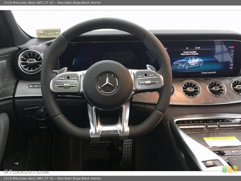 Macchiato Beige/Black Interior Steering Wheel for the 2019 Mercedes-Benz AMG GT 63 #133318321