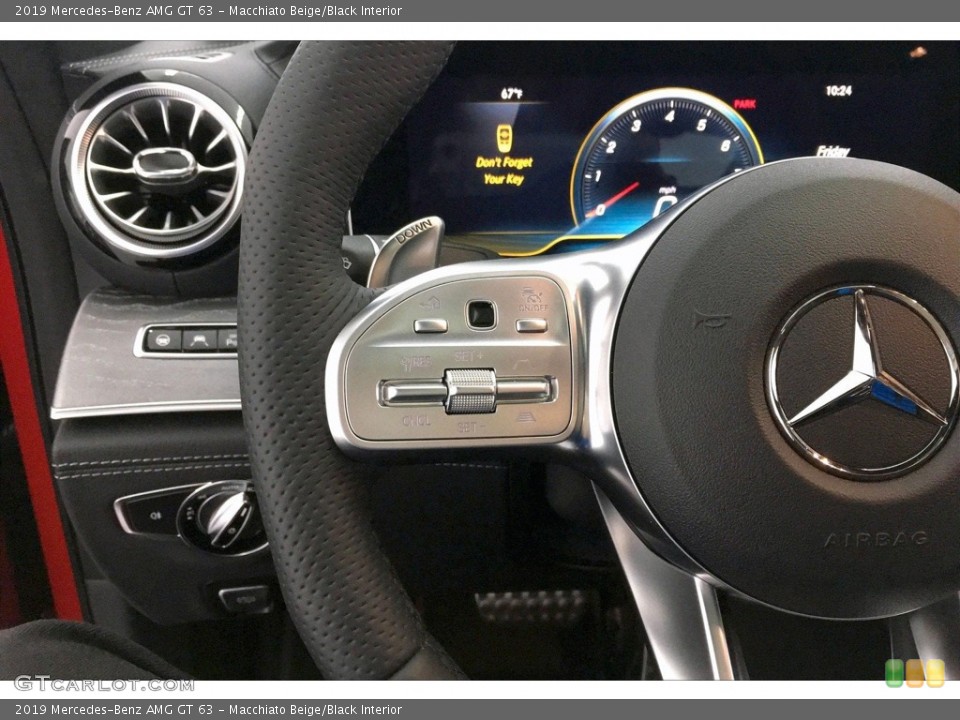 Macchiato Beige/Black Interior Steering Wheel for the 2019 Mercedes-Benz AMG GT 63 #133318899