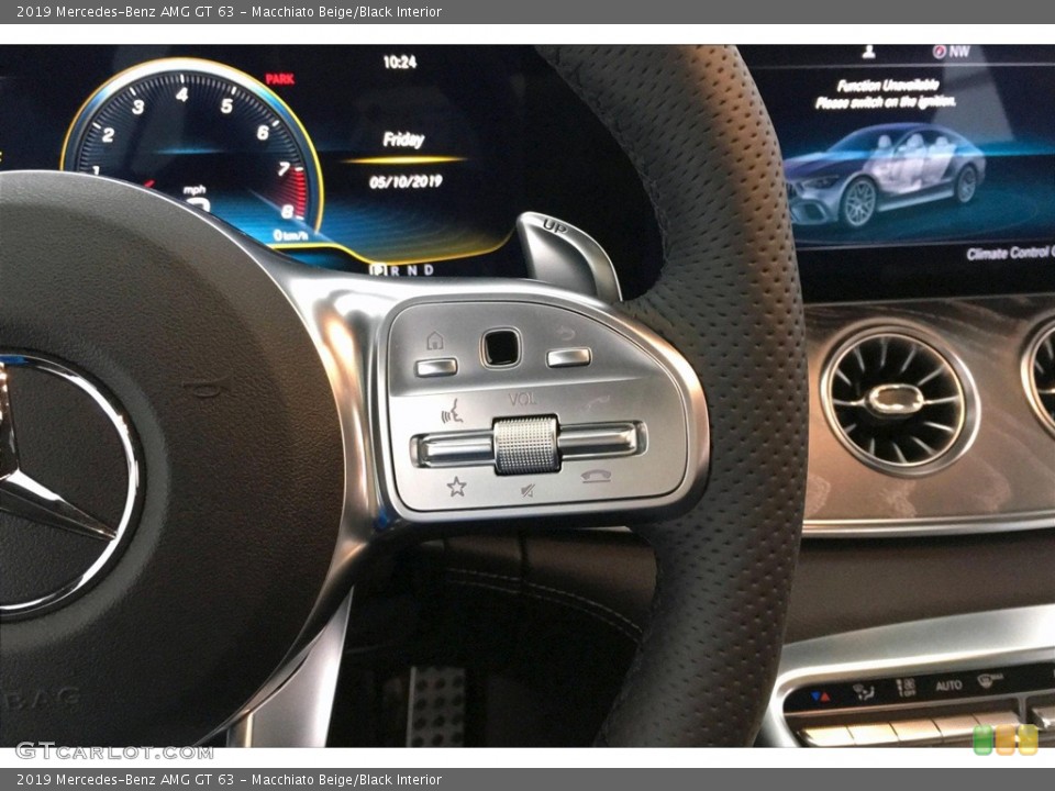 Macchiato Beige/Black Interior Steering Wheel for the 2019 Mercedes-Benz AMG GT 63 #133318956