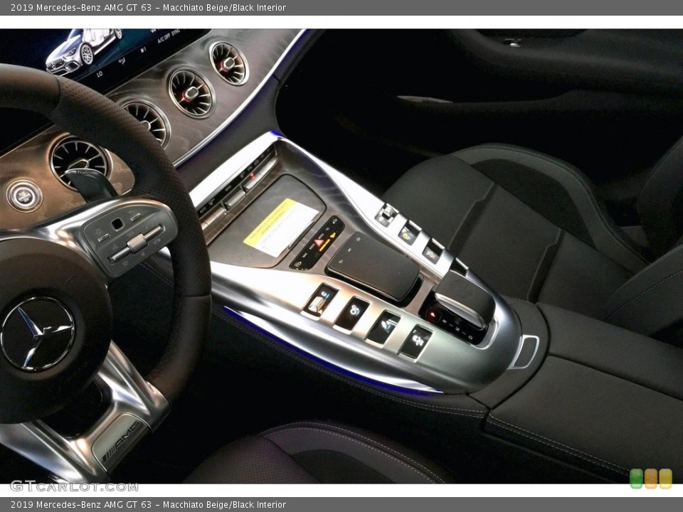 Macchiato Beige/Black Interior Controls for the 2019 Mercedes-Benz AMG GT 63 #133319143