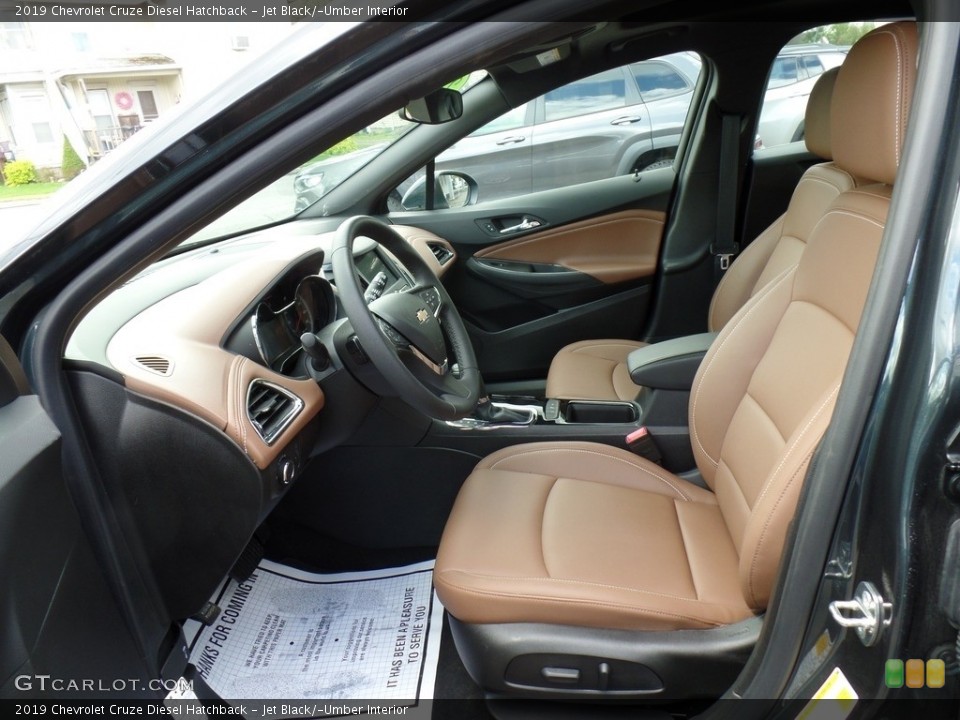 Jet Black/­Umber Interior Front Seat for the 2019 Chevrolet Cruze Diesel Hatchback #133321344