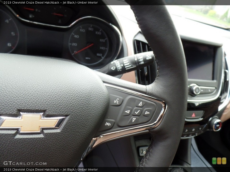 Jet Black/­Umber Interior Steering Wheel for the 2019 Chevrolet Cruze Diesel Hatchback #133321443