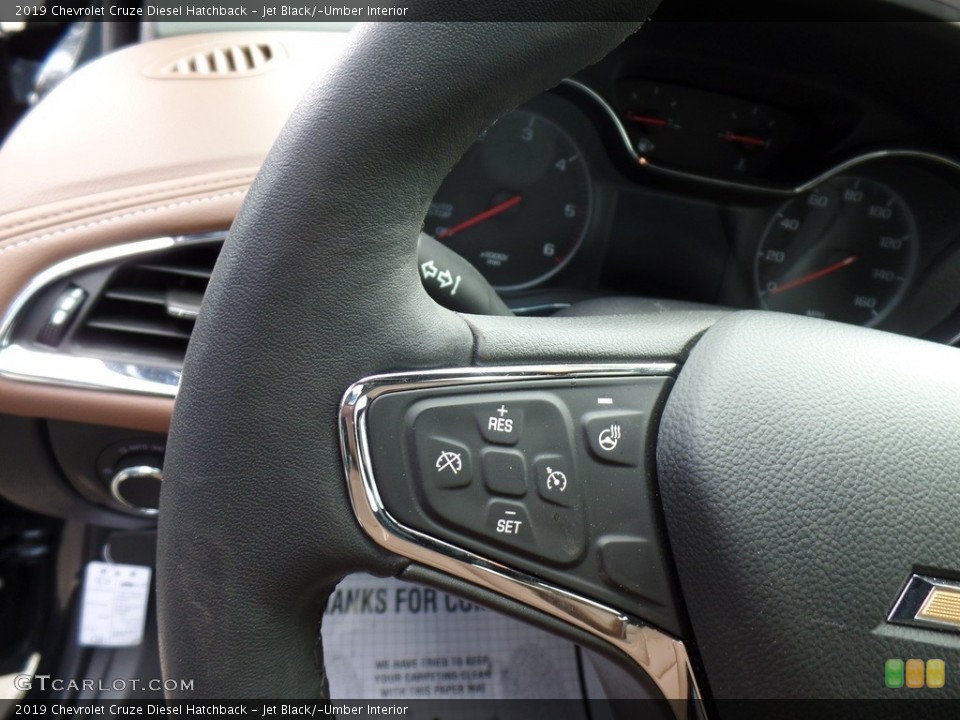 Jet Black/­Umber Interior Steering Wheel for the 2019 Chevrolet Cruze Diesel Hatchback #133321461
