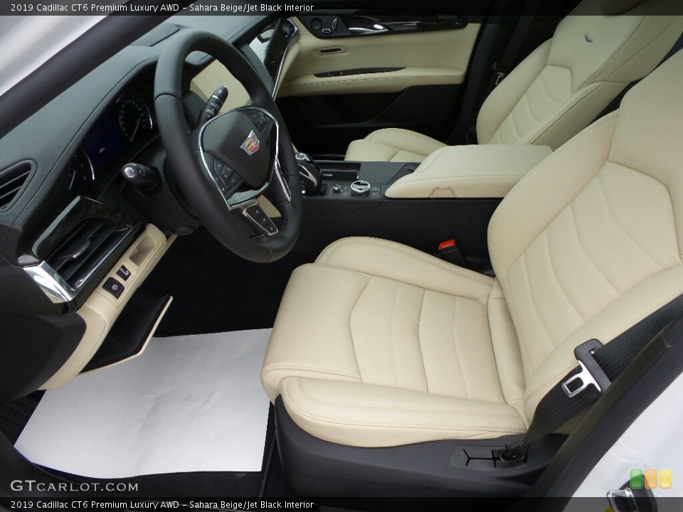 Sahara Beige/Jet Black Interior Front Seat for the 2019 Cadillac CT6 Premium Luxury AWD #133321704