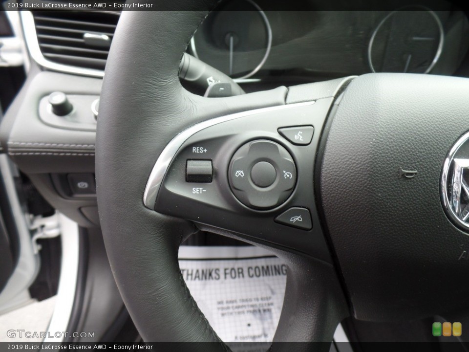 Ebony Interior Steering Wheel for the 2019 Buick LaCrosse Essence AWD #133322499