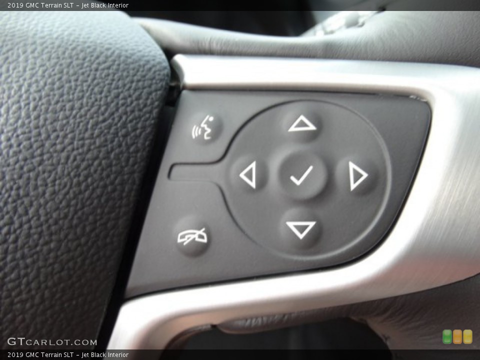 Jet Black Interior Steering Wheel for the 2019 GMC Terrain SLT #133323039