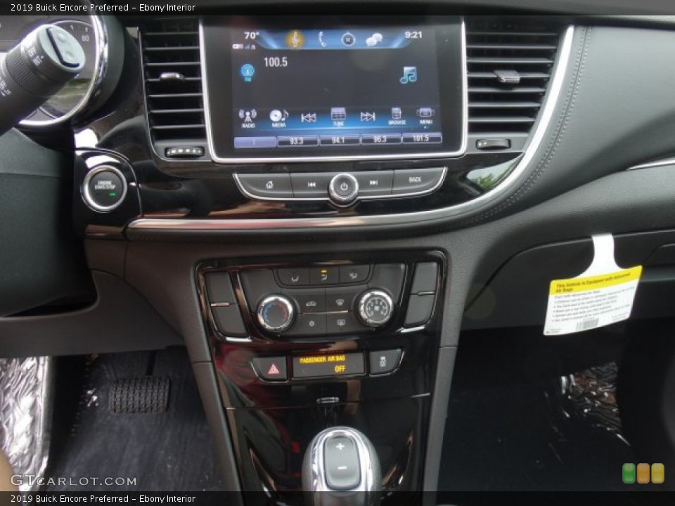 Ebony Interior Controls for the 2019 Buick Encore Preferred #133326312