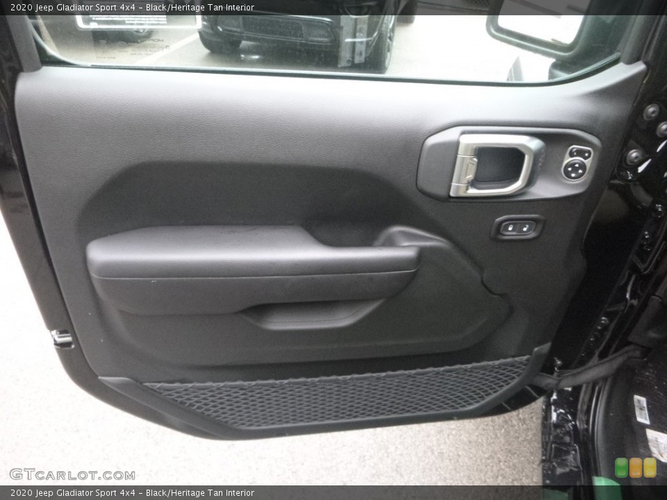 Black/Heritage Tan Interior Door Panel for the 2020 Jeep Gladiator Sport 4x4 #133347801
