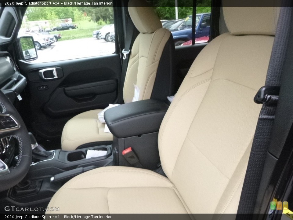 Black/Heritage Tan Interior Front Seat for the 2020 Jeep Gladiator Sport 4x4 #133347819
