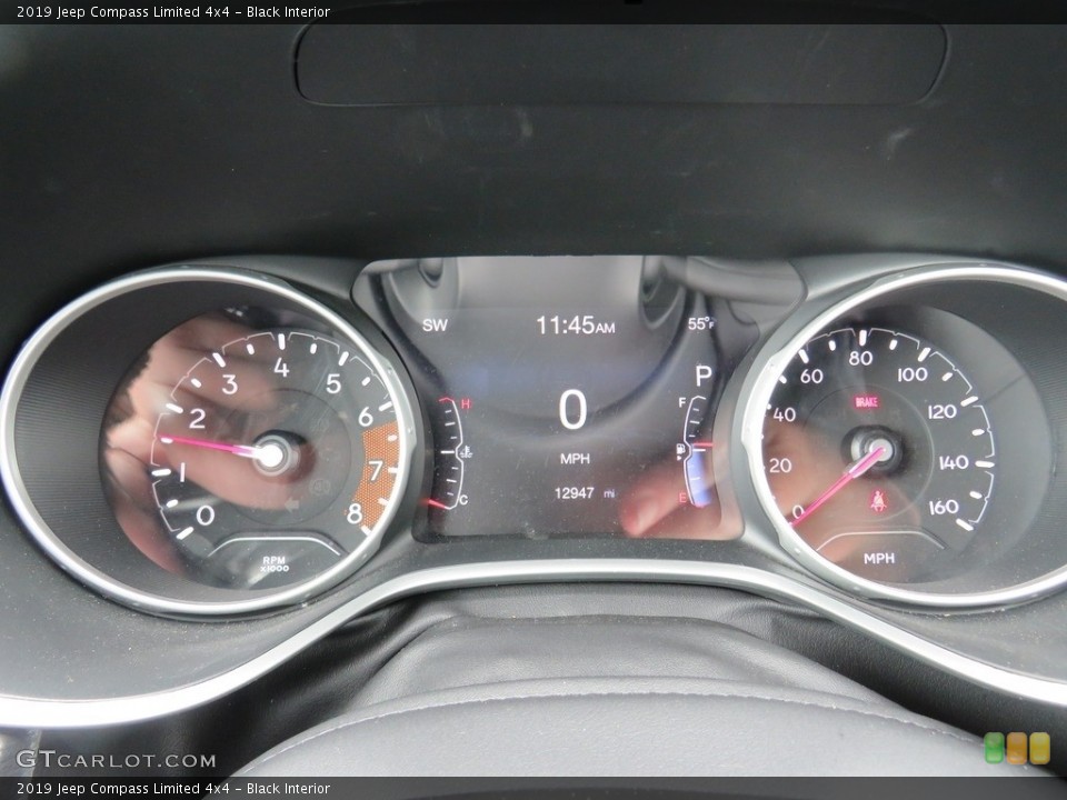 Black Interior Gauges for the 2019 Jeep Compass Limited 4x4 #133360571