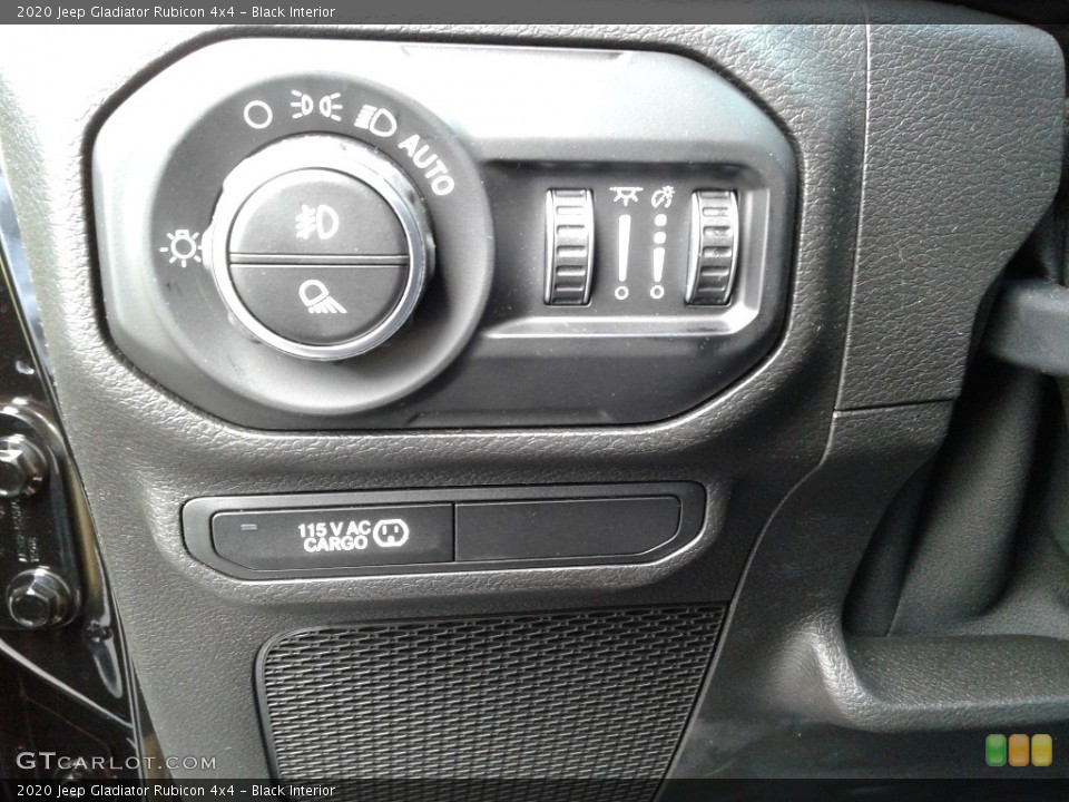 Black Interior Controls for the 2020 Jeep Gladiator Rubicon 4x4 #133368737