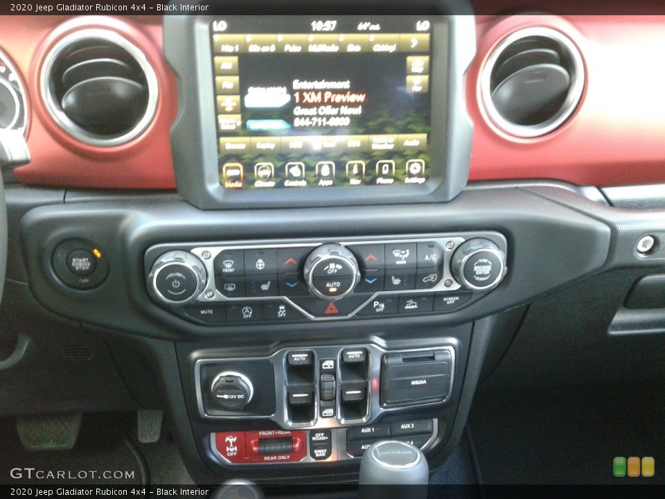 Black Interior Controls for the 2020 Jeep Gladiator Rubicon 4x4 #133368860