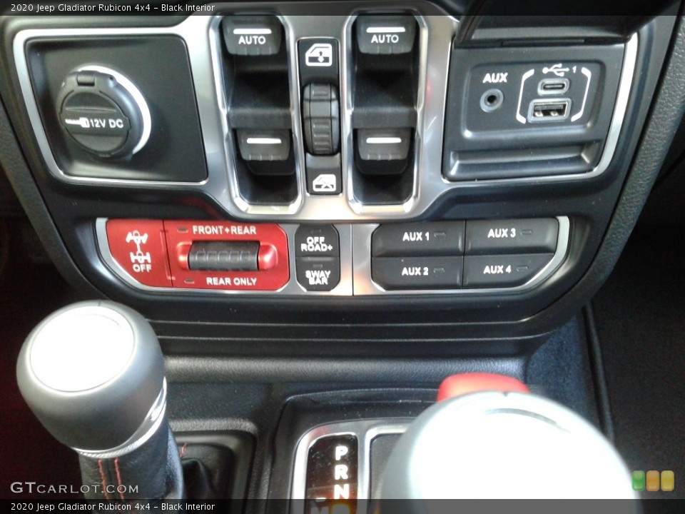 Black Interior Controls for the 2020 Jeep Gladiator Rubicon 4x4 #133369217
