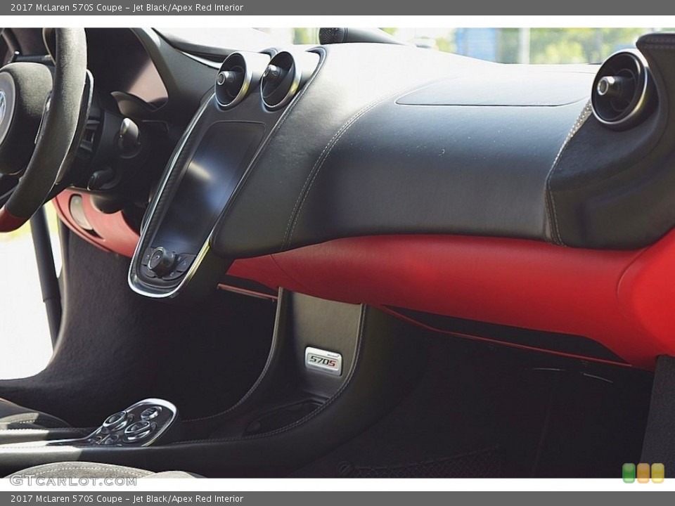 Jet Black/Apex Red Interior Dashboard for the 2017 McLaren 570S Coupe #133379788