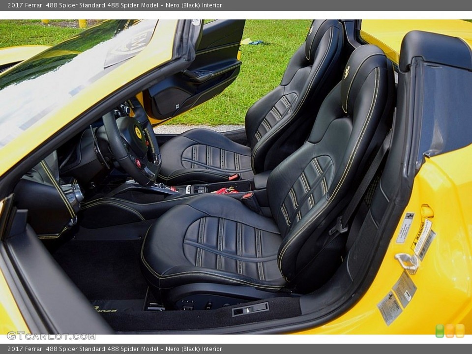 Nero (Black) Interior Photo for the 2017 Ferrari 488 Spider  #133380493