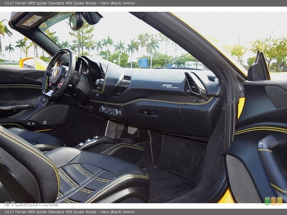 Nero (Black) Interior Dashboard for the 2017 Ferrari 488 Spider  #133380583