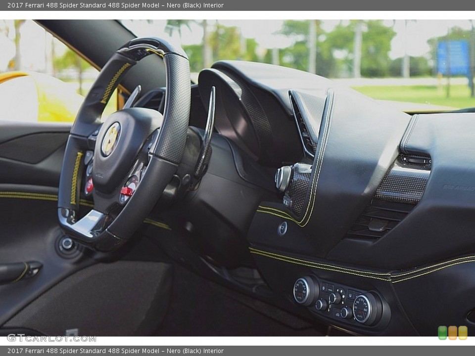 Nero (Black) Interior Controls for the 2017 Ferrari 488 Spider  #133380610