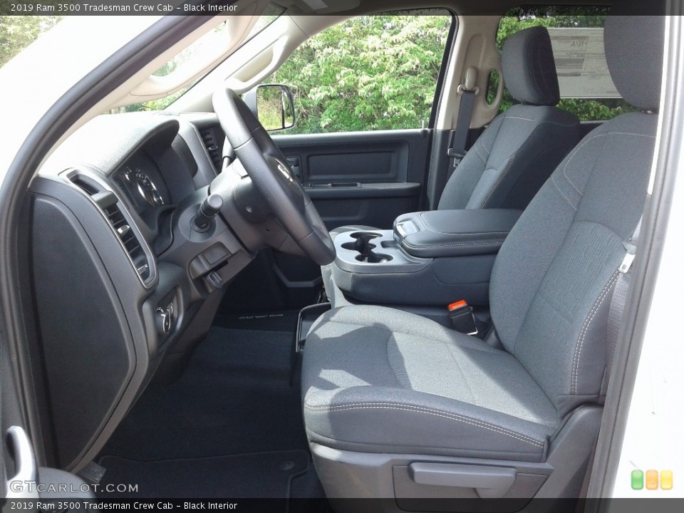 Black Interior Front Seat for the 2019 Ram 3500 Tradesman Crew Cab #133390945