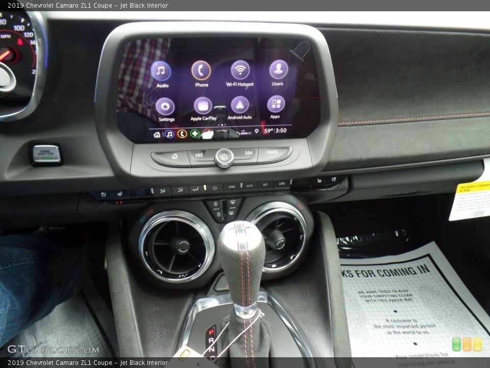 Jet Black Interior Controls for the 2019 Chevrolet Camaro ZL1 Coupe #133396576